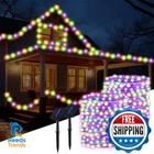 Baquler 2 Piece 98FT Modes 300 Solar Mardi Gras Led Lights Outdoor Decor Water New. Price: $37.23.
