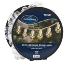 48-FT Indoor/outdoor White Plug-in String Lights W/ 100 Led Globe Bulbs Freeship Open. Price: $37.95.