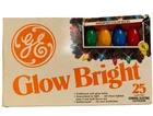 Ge Glow Bright Christmas 25 C9 String Lights Set Red Blue Green Yellow Nos New. Price: $39.95.