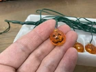 Vtg 1996 Halloween Pumpkin Mini Lights 10 String Battery Operated Acrylic Indoor Used. Price: $17.95.