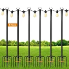 6 Pack 10FT String Poles For Outdoor,metal Lights Hanging Outside ... New. Price: $98.80.