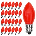Abeja C7 Led Christmas Replacement Bulbs, 25 Baked Red, New. Price: $25.21.