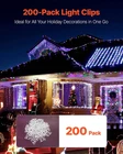 Christmas Clips, 200 Pack, Weatherproof Holiday Outdoor Lighting Hanging New. Price: $32.49.