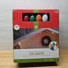 25 Count Multicolor Ceramic C9 String Lights Green Wire Indoor/outdoor (nib) New. Price: $21.24.