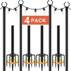 10FT String Poles 4 Pack,light For Outside Lights,outdoor With Fence New. Price: $55.48.