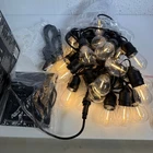 Artika Blaze 20 Led Bulb Outdoor Solar String Lights Matte Black, New Open Box. Price: $34.00.