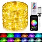 Hozplex 66FT Led Rope Lights Outdoor Waterproof String Remote App 16M Colo New. Price: $71.25.