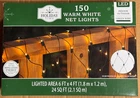 Holiday Time 150 Warm White Led Net Christmas Lights W/ Green Wire 24 Sq. Ft Nib New. Price: $16.50.