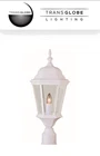 Trans Globe 22' Post Top Mount Light White - 4260 New. Price: $49.99.