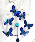 Large Butterfly Solar Garden Stake Metal & Glass 81X29 By Sunset Vista 2D Open. Price: $39.99.