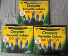 1990S Crayola Favorite Colors 300 Christmas String Light Set Blizzard Blue New. Price: $49.99.