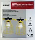 50 Ft. 12/3/SJTW 5-LIGHT Indoor Outdoor Cage Work String Lights New. Price: $28.45.