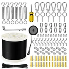 Wayska String Light Hanging Kit With 250 Ft Nylon Coated Stainless Steel 304 Wir New. Price: $63.52.