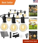 108FT Solar String Lights With Remote & 52 Shatterproof Leds - Dimmable Delight New. Price: $69.99.