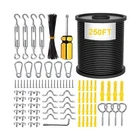 String Hanging Kit Outdoor Lights With 250 Ft Black Coated ... New. Price: $57.10.