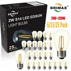 Brimax E26 Led Edison Bulbs 2W S14 Shatterproof For Outdoor String Lights New. Price: $29.99.