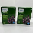 200 Philips Purple Mini String Lights Green Wire 24.7FT Indoor Outdoor - New. Price: $19.97.
