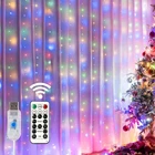300 Led Fairy Copper Window Curtain String Lights Usb 8 Modes Multicolor New. Price: $17.75.