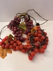 Set Of Red And Purple Grape Cluster String Lights Vintage Indoor/outdoor Used. Price: $29.99.