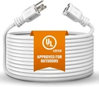 Outdoor Extension Cord Waterproof 10 Ft, White, Indoor, New. Price: $14.52.