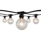 Outdoor/indoor 14 Ft. Plug-in G16 Black String Light With Clear Incandescent Bul New. Price: $30.38.