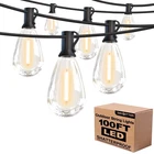 100FT Outdoor String Lights, S14 Patio With 24LED Bulbs, Connectable Wate New. Price: $60.82.