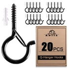 Adiil 20 Q Hanger Hooks With Safety Buckle, Windproof Screw Pcs, Black New. Price: $18.99.