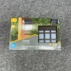 Real Living Led Solar Deck Light Set Bronze Finish 4 Count Rechargeable Outdoor New. Price: $29.99.