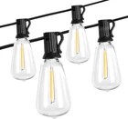 10FT Outdoor String Lights With BULBS,ST38 1W Plastic Led Edison Shatt New. Price: $28.48.