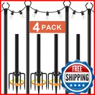 10FT String Poles 4 Pack,light For Outside Lights,outdoor With Fence New. Price: $72.60.