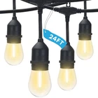 Luxrite 24FT Led Outdoor String Lights, Commercial Grade Waterproof, 12 Ediso... New. Price: $70.71.