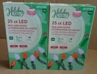 Holiday Living 25 Ct. String Lights C9 Led Red And White Green Wire 2-SETS Open. Price: $36.99.