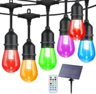 96FT Dimmable Rgb Solar String Lights With 30 Shatterproof Edison Bulbs New. Price: $143.99.