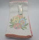 House & Garden Spring Easter Eggs Kitchen Towels Set Of 2 Embroidered Cotton New. Price: $21.21.