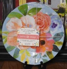 Prima Design Melamine Floral Light Blue Salad Plates 9" Set Of 4 New. Price: $18.50.
