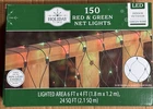 Holiday Time 150 Red/green Led Net Christmas Lights W/ Wire, 24 Sq. Ft Nib New. Price: $18.95.