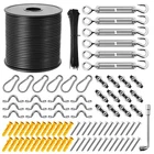 String Light Hanging KIT,164 Ft Nylon Coated Stainless Steel 304 Wire Rope, S... New. Price: $44.69.
