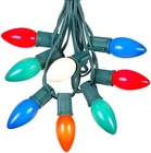 25 Foot C9 Multi Ceramic Christmas String Light Set - Opaque Bulbs Roofline New. Price: $41.20.