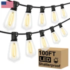 Brightever Led Outdoor String Lights 100FT Patio 52 Shatterproof ST38 New. Price: $62.22.