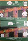 Lot Of 2! Holiday Time 150 Multicolor Led Net Christmas Lights Green Wire 24 Sf New. Price: $39.99.