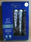 Celebrations 10 Led Warm White Icicle Style Light String With "meteor Effect" Open. Price: $44.99.