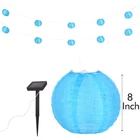 Outdoor 9 Ft. 10-LIGHT Solar Chinese Lantern Integrated Led String Gree New. Price: $28.49.