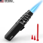 Tbteek Butane - Adjustable Jet Flame Lighter, Blow Torch, Black New. Price: $15.66.