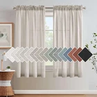 H.versailtex Linen Semi Sheer Curtains, Energy Efficient, Rod Pocket, 52"X54" Pa New. Price: $46.08.