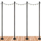 String Light Poles Pack 10 Feet Extends Deck Mount Black EGP-LP-V2-4-DK New. Price: $299.99.