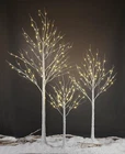 Led Birch Set - 4FT, 6FT, 8FT Trees With Warm White Indoor New. Price: $164.50.