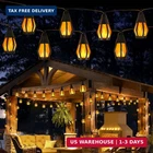Jnaurb Solar String Lights For Outside, 21FT Patio With 10 Flickering Fla New. Price: $29.45.