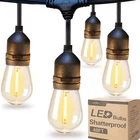 Addlon Led Outdoor String Lights With Edison Vintage 48FT, Black New. Price: $41.70.