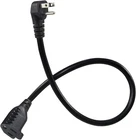 Sparking 90-DEGREE Flat Plug Short Extension Cord 1.5FT Black New. Price: $9.95.