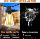 Yescom 11SSL005-50FT-06 48FT. 15 Led Solar String Light Kit Warm White Used. Price: $40.08.
